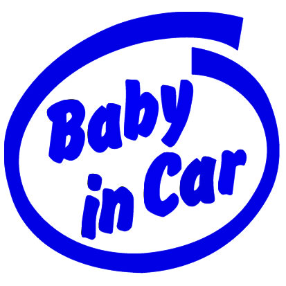 Baby in CAR ベビーインカー 抜き文字ステッカー Sサイズ