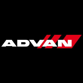 ADVAN(アドバン)　抜き文字ロゴステッカー　Sサイズ　ホワイト