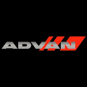 ADVAN(アドバン)　抜き文字ロゴステッカー　Mサイズ　シルバー