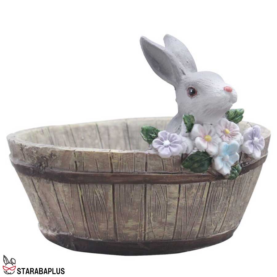 三日月 ウサギ うさぎ 置き物 卓上飾り