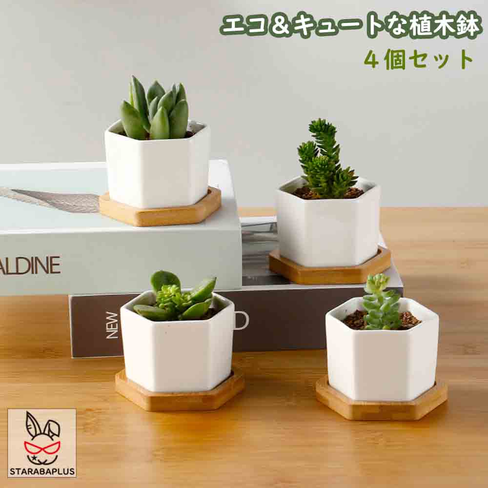 乐天商城 - 植木鉢4個セット母の日ガーデニングオブジェ鉢植えフラワープランター多肉植物観葉植物おしゃれな植木鉢サボテンミニプランターおしゃれ可愛い送料無料