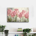 ファブリック 絵画 インテリア 絵 アートフレーム 植物 花 ハナ チューリップ 人気40×60cm 壁掛け 壁絵 おしゃれ インテリアアート 玄関 リビング フレーム アートパネル リビング プレゼント モダン おしゃれ 飾る 送料無料