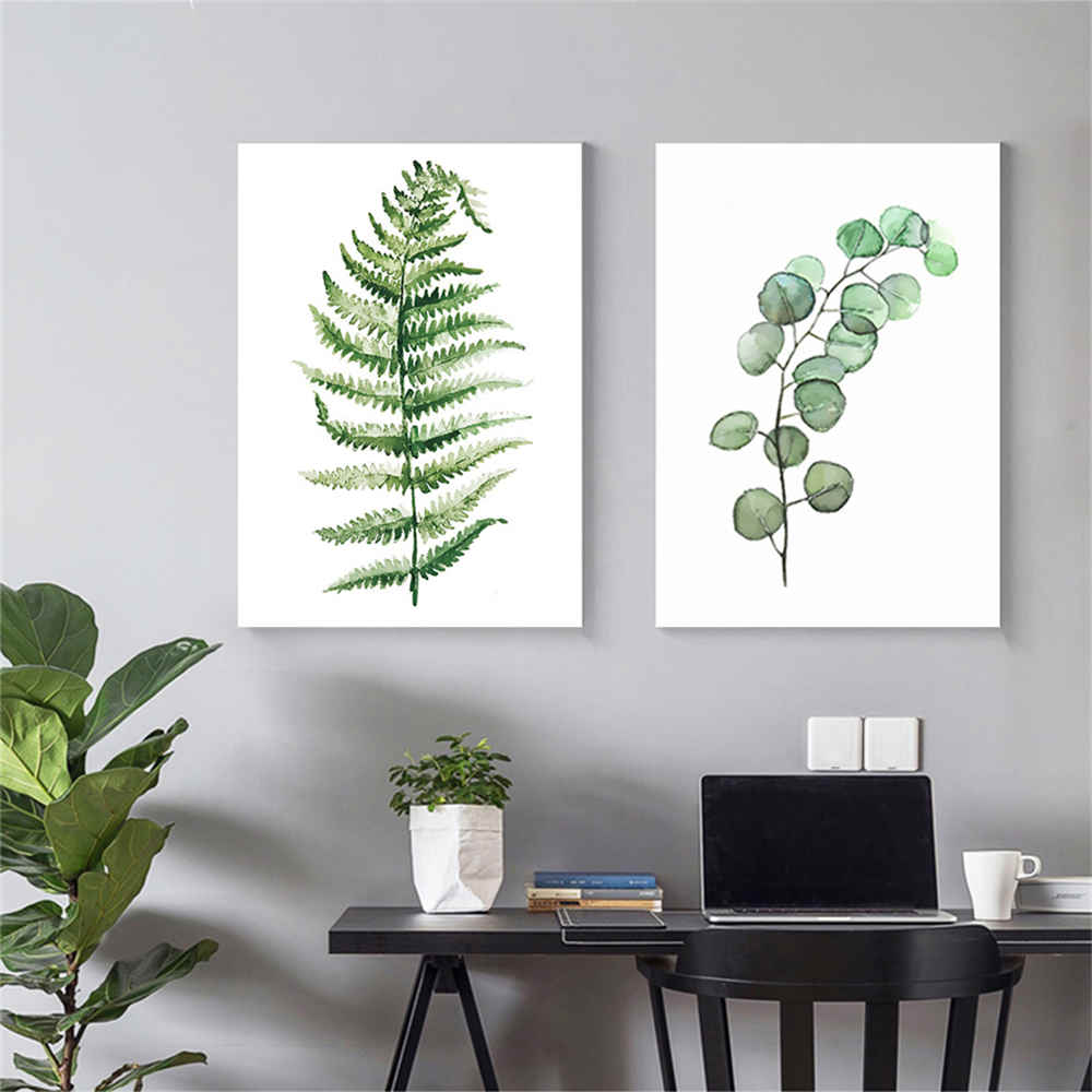 Rakuten - 【6/4〜全品ポイント10倍！】ファブリック 2枚セット 絵画 インテリア 絵 アートフレーム 植物 人気 30×40cm 壁掛け 壁絵 おしゃれ インテリアアート 玄関 リビング アートパネル リビング プレゼント モダン アートフレーム おしゃれ 飾る 送料無料