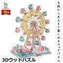 「エントリーでポイント10倍 」3Dウッドパズル 観覧車 3Dパズル 脳を活性化 木製 知育玩具 大人 頭を使う 自粛期間中 ストレス発散 木製パズル 手作りキット 脳トレ おうち時間 ギフト 敬老の日 プレゼント 誕生日 送料無料
