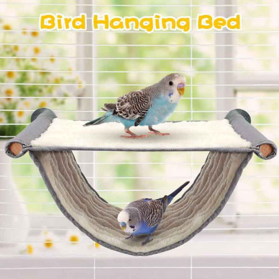 鳥寝床 デグー ハンモック 暖かい 小動物 家の巣 2層 バードテント インコ オウム ...