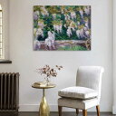 クロード モネ ジヴェルニーのウィスタリア パネル 40cm×50cm 名画 絵画 インテリア 油絵 風景画 壁掛け 装飾 ホテル カフェ リビング ファブリッ...