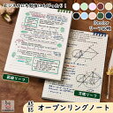 「エントリーでポイント10倍 」B5 A5 オープンリング方眼ノート 罫線 リングノート リング綴じ ノート ダイアリー 仕事 ビジネス 使いやすい おしゃれ ...