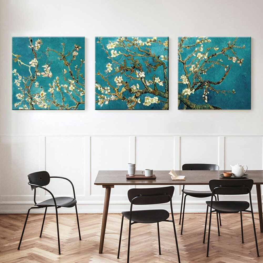商品追加値下げ在庫復活 ゴッホ アーモンドの花樹 新築祝い 開店祝い 誕生祝い開院祝いなどのおしゃれなギフトに喜ばれます 大還元クーポン ファブリックパネル 3枚 絵画 インテリア 絵 アートフレーム 花咲くアーモンドの木の枝 プリキャンバス複製画 人気40 40cm 壁掛け