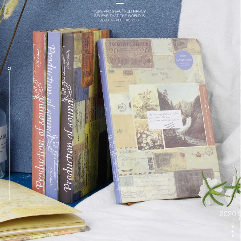 「エントリーでポイント5倍！」A5 ノート 北欧 レトロ 手帳 文房具 北欧 クラシカル 洋書 ノートブック デザイン ビジネス メモ シンプル 使いやすい 魅力 仕事 送料無料のサムネイル