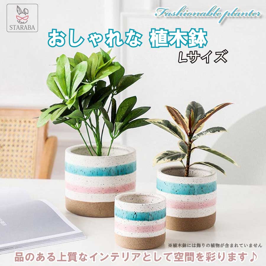 Rakuten - 【最大1,500円OFF クーポン】 母の日 円柱 丸型 Lサイズ 虹色 植木鉢 多肉鉢 飾り 陶器製 ミニ植物 多肉植物 観葉植物 サボテン フラワーポット ガーデニング おしゃれ 北欧風 事務室 ベランダ 装飾 プレゼント ギフト 送料無料
