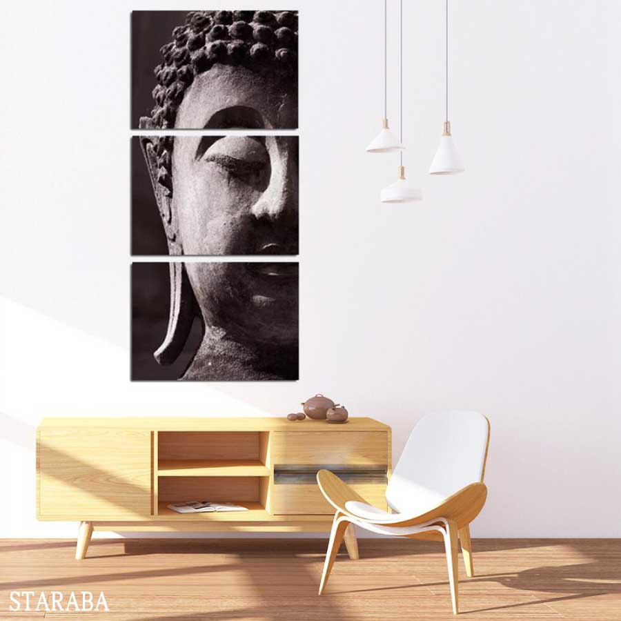 「衝撃★P10倍&最大P10倍」 お釈迦様 仏像 インテリア 3枚セット 絵画 装飾 アート 人気 ホテル カフェ ..