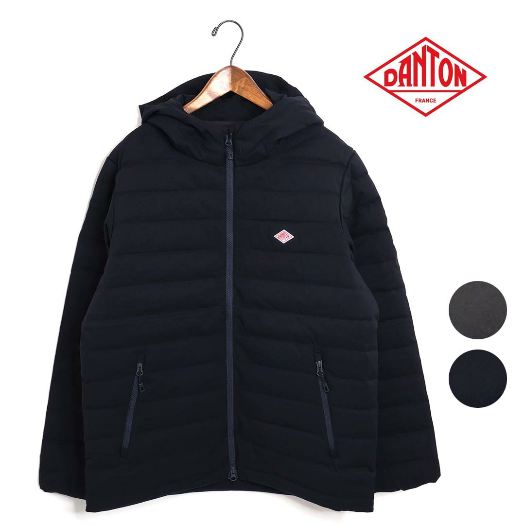 *メンズ DANTON ダントン ウールライクポリエステル ミドルダウン フードジャケット 品番：D