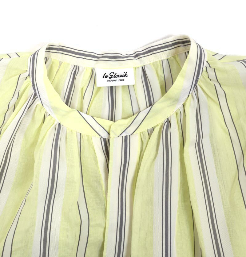 ☆【SALE】レディース LE GLAZIK ルグラジック ギャザーネックシャツ LG-B0048CCP【20%OFF】【クーポン対象外】