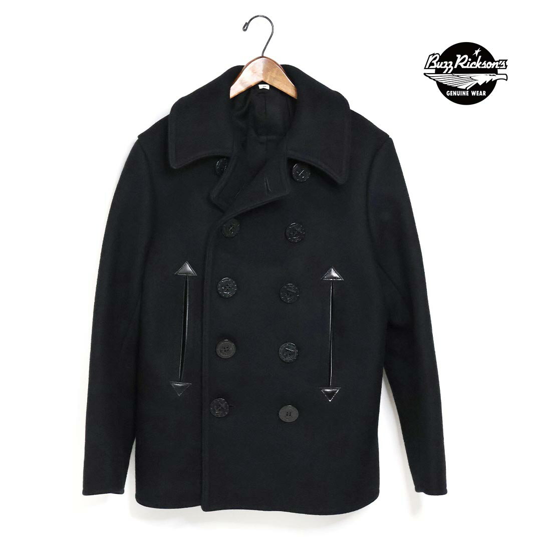 メンズ Buzz Rickson's バズリクソンズ ウィリアムギブソン WILLIAM GIBSON COLLECTION Type BLACK PEA COAT 日本製 品番：BR12394