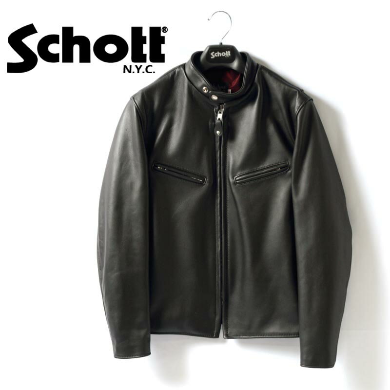 Rakuten - メンズ schott ショット 641XX 60'S STAND RIDERS スタンドライダース シングル レザー 牛革 バイカー MADEINUSA 品番：782-5950025