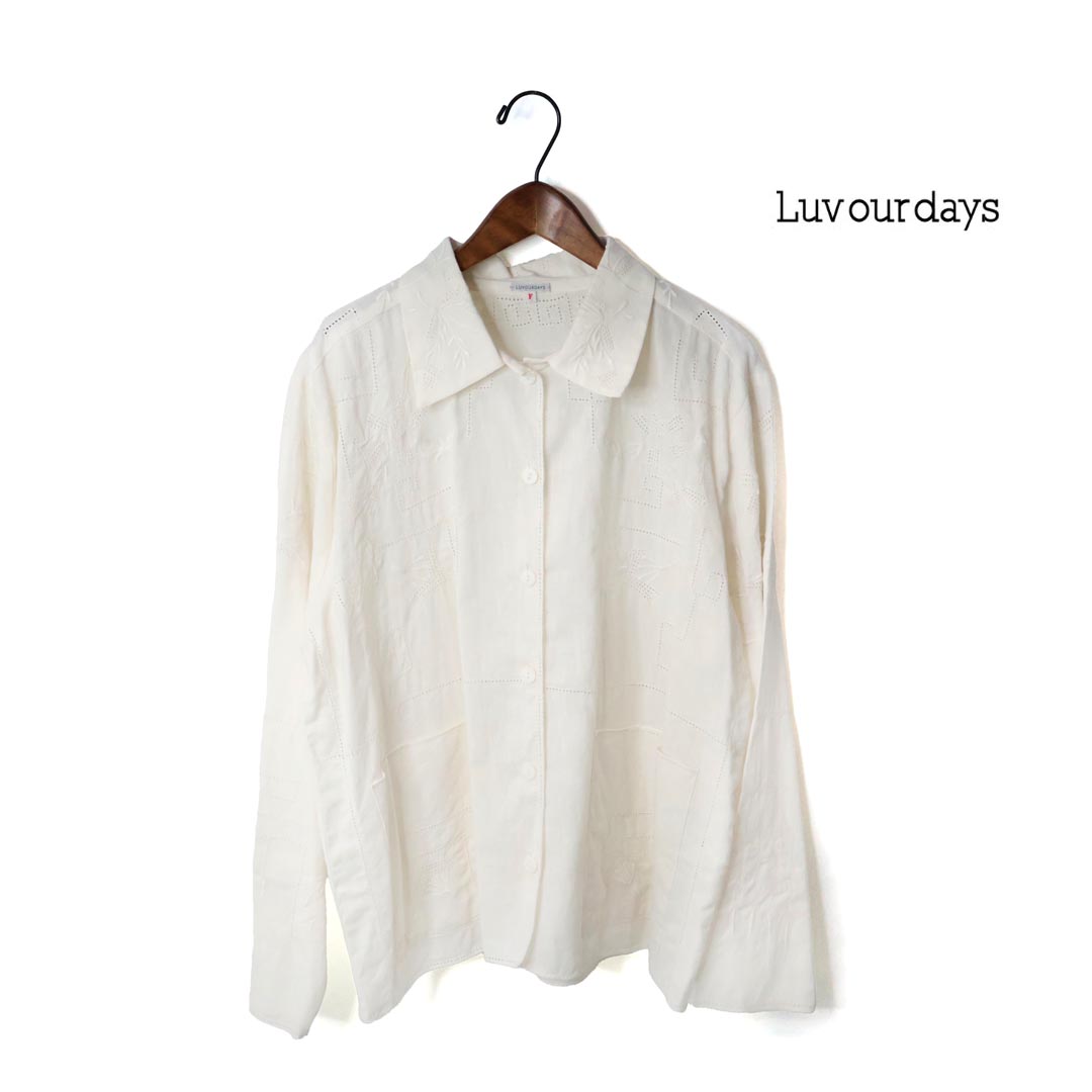 Rakuten - 【クーポン配布！】レディース LUV OUR DAYS ラブアワーデイズ エンブロイダリーブラウス 品番:LV-SH5301