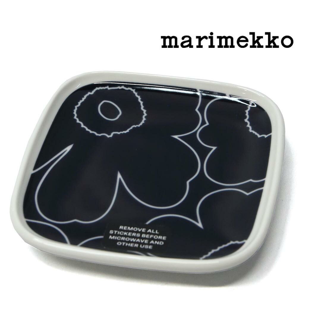 食器 marimekko マリメッコ Piirto Unikko スクエアプレート 10cm×10cm 品番:52249473575