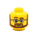 レゴ パーツ ミニフィグヘッド イエロー[メガネとひげの男性顔 ] LEGO ばら売り