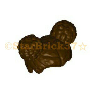 レゴ パーツ ミニフィグかつら ダークブラウン[お団子アップ] LEGO ばら売り