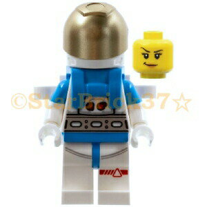 レゴ シティミニフィグ 月面探査宇宙飛行士の女性-ホワイト/ダークアジュールスーツ 60348 LEGO ばら売り