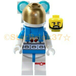 レゴ シティミニフィグ 月面探査宇宙飛行士の男性-ホワイト/ダークアジュールスーツ 60348 LEGO ばら売り