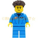 レゴ シティミニフィグ 月面探査宇宙飛行士の男性-ダークアジュールクラシックスペースジャケット[60349] LEGO ばら売り
