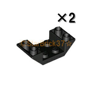 レゴ パーツ 逆スロープ45度4×2[両側傾斜] ブラック[2個セット] LEGO ばら売り