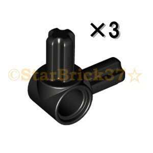 レゴ テクニック パーツ テクニックピンコネクター[車軸90°] ブラック[3個セット] LEGO ばら売り