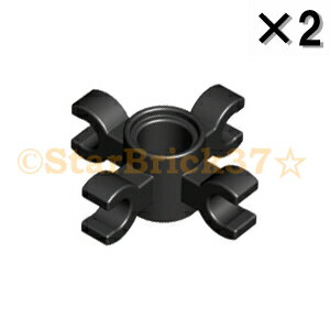 レゴ テクニック パーツ テクニックピンコネクター[丸筒・クリップ4つ付] ブラック[2個セット] LEGO ばら売り