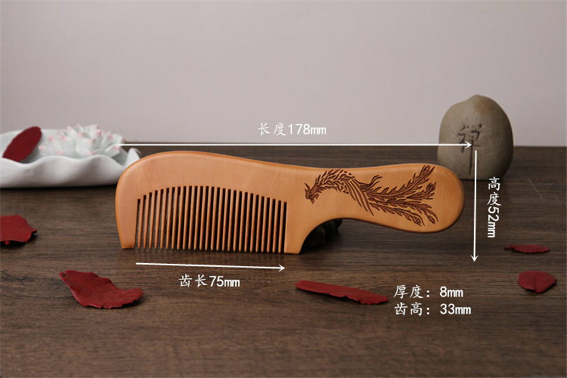 つげ櫛 一生もの 手入れ 老桃木 プレゼント つげくし 木製 手付櫛 木の櫛 ヘアブラシ 高級 女性 静電気防止 椿油