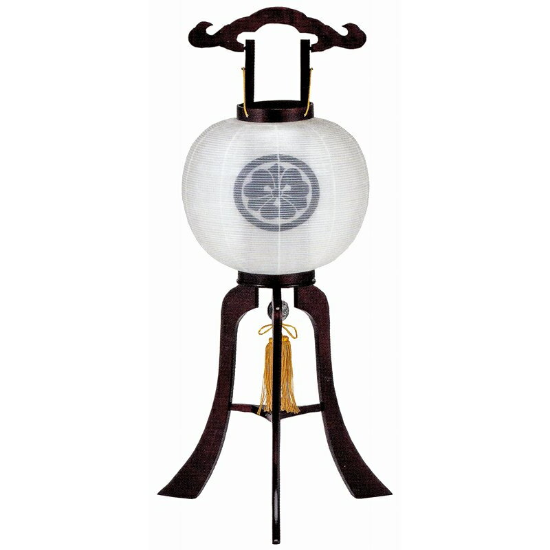 盆提灯 家紋入 木製 大内行灯 11号 [桜] 絹張り二重 No195 高さ83cm [盆ちょうちん お盆 提灯 新盆 初盆][PC]