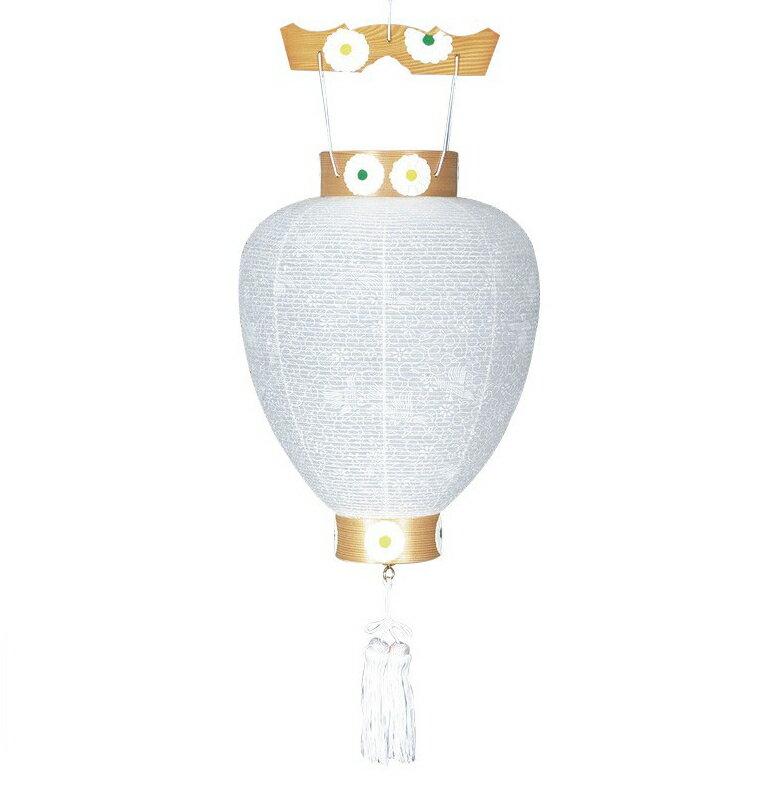 盆提灯 御所型 岐阜提灯 No60 [別上 柾 白紋天] [提灯箱付] 高さ58cm [盆ちょうちん 初盆セット 新盆セット お盆用品 迎え火 送り火][PC]