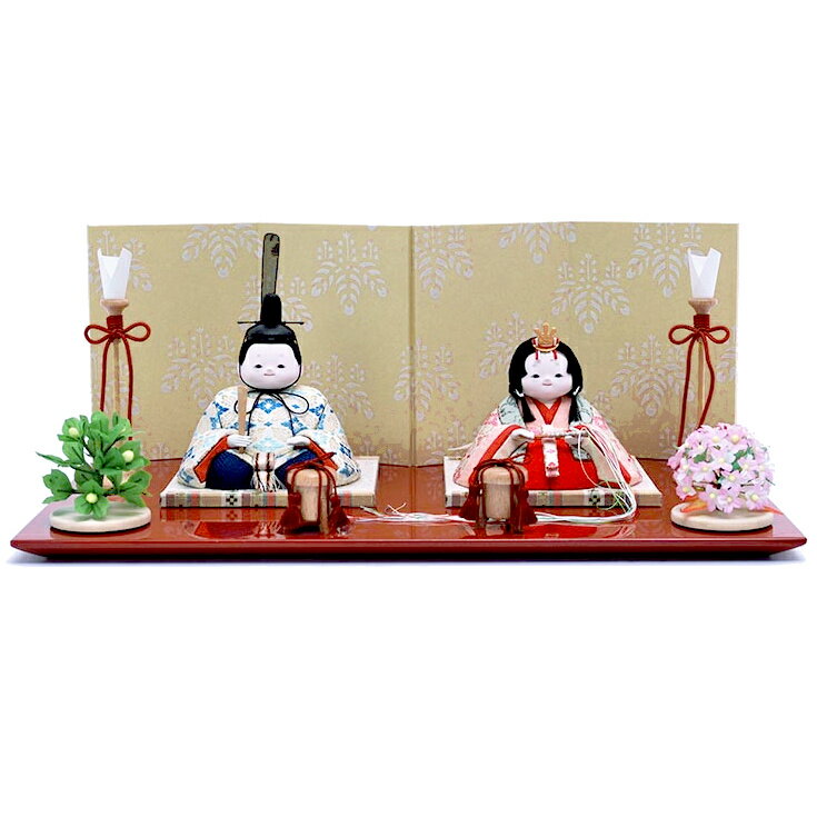 雛人形 幸一光 親王飾り [杏 親王出飾り] [A] 木製 ひな人形 間口37cm [木目込み 初節 ...