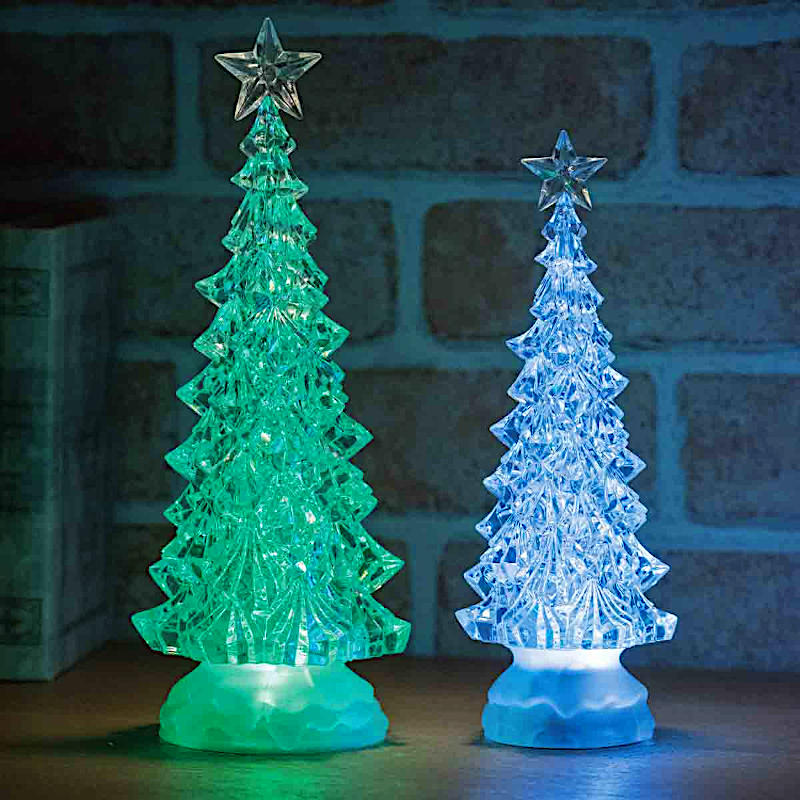 クリスマス ツリー 光る ミニ ツリー [LEDバブルツリー] [SE18-86-4-1] ライト付 高さ25cm [雑貨 北欧 置物 灯り 飾り インテリア オブジェ ディスプレイ デコレーション パーティー グッズ 雪だるま トナカイ X'mas christmas]