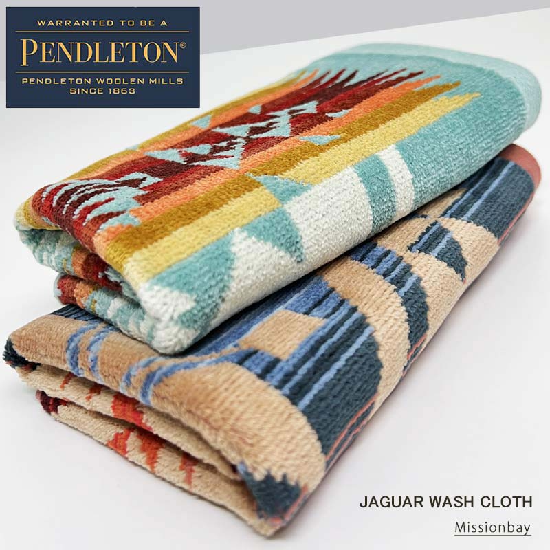 タオルハンカチ メンズ（2000円程度） ペンドルトン 【PENDLETON】 ジャガードウォッシュクロス XB220 ハンドタオル ハンカチタオル ウォッシュタオル ハンカチサイズ レディース メンズ ハンカチ 手拭き キャニオンランド ネイティブアメリカン オルテガ柄 エスニック柄 おしゃれ