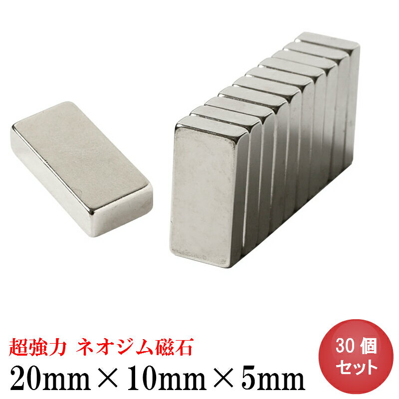 ネオジム磁石 ネオジウム磁石 20mm×10mm×5mm 長方形 角形 超強力 磁石 マグネット N35 永久磁石 DIY キッチン 冷蔵庫 オフィス 事務所 倉庫 工場 送料無料 領収書発行 まとめ買い (スターフォーカス)