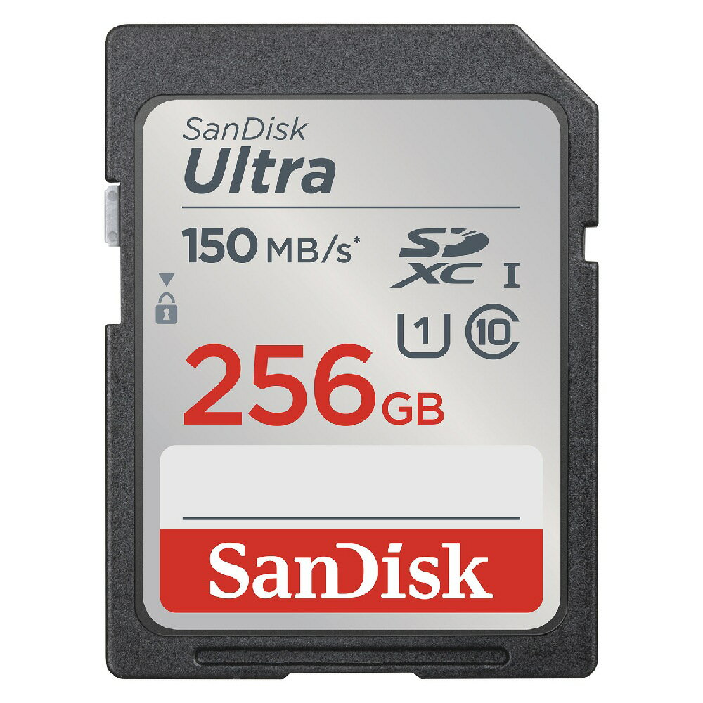 【6/4～28時間 全品10％OFF】SDXC 256GB サンディスク SDカード SanDisk UHS-I U1 Ultra Class10 クラス10 R:150MB/s 高速 一眼レフ デジカメ デジタルカメラ ミラーレス カメラ フォトフレーム プリンタ 3ds 写真 動画 保存 4K 海外リテール SDSDUNC-256G-GN6IN