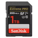 SDXC 1TB サンディスク SDカード SanDisk UHS-I U3 V30 Extreme PRO Class10 クラス10 R:200MB/s 高速 一眼レフ デジカメ デジタルカメラ ミラーレス カメラ フォトフレーム 写真 動画 保存 4K Full HD 海外リテール SDSDXXD-1T00-GN4IN