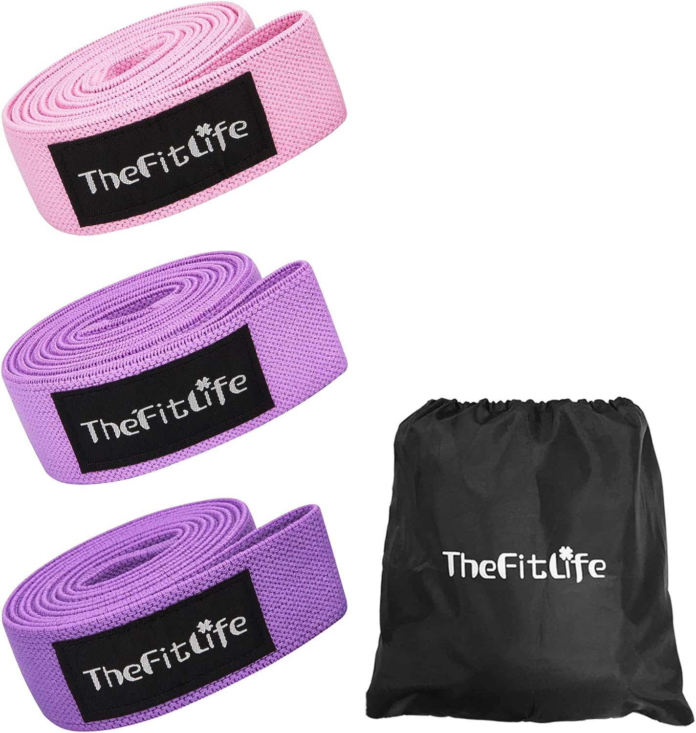 TheFitLife トレーニングチューブ 筋トレチューブ ゴムチューブ レジスタンスバンド ストレッチバンド フィットネスバンド（ピンクセット）