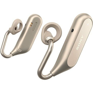 ソニー 完全ワイヤレスイヤホン Xperia Ear Duo XEA20JP : オープンイヤー ボイスアシスタント機能 クアッドビームフォーミングマイク搭載 2018年モデル ゴールド XEA20JP N