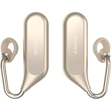 ソニー 完全ワイヤレスイヤホン Xperia Ear Duo XEA20JP : オープンイヤー ボイスアシスタント機能 クアッドビームフォーミングマイク搭載 2018年モデル ゴールド XEA20JP N