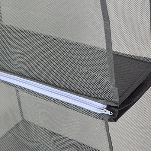 TopYartバッグ収納用ラック吊り下げ式ハンガー付き整理整頓パッと見えるバッグかばん収納ラッククローゼット用型崩れ防止1列2列2WAY取り外し可能(グレー)
