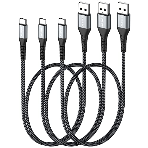 SUNGUY USB Type C ケーブル 0.5M 【3本セット】 QC3.0/2.0最大18W急速充電 タイプc ケーブル 50cm 短い USB2.0高速データ転送 Galaxy S22 ultra/iPad Pro/iPad air 第4/5世代 /iPhone15/Sony Xperia USB-C 機器対応 グレー