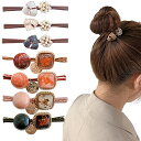 【当店限定!エントリーでポイント10倍】DFsucces ヘアアクセサリー ヘアゴム リングゴム 6色 セット ポニーテールのヘアバンド リングゴム 髪束ね お...