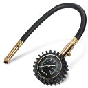 AstroAI エアゲージ タイヤゲージ 700KPA 空気圧ゲージ 空気圧計 自発光機能 トラック 自動車 バイク 自転車に対応(ホース付き型)お歳暮