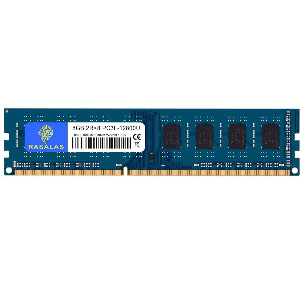 DDR3L 1600 8GB×1枚 PC3L-12800U デスクトップPC用メモリ 240Pin UDIMM (電圧1.35V ＆ 1.5V 両対応)