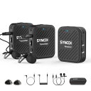 【SYNCO】ワイヤレスマイク G1(A2) 一眼レフカメラ/パソコン/iPhone/Androidスマホ用 ワイヤレス ピンマイク 自動ペアリング ストレスなく使える 音量調整 ミュート機能 ノイズキャンセリング 送受信機セット セミナー講座/オンライン授業/動画撮影 音声収録, ピンマイク-ワ