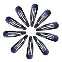 【当店限定!エントリーでポイント5倍!】shefun ヘアピン 黒 10個セット スリーピン 大 前髪 パッチンピン 鉄 スリムピン 大人パッチン留め 5cm 6cm 7cm 髪飾り JP154(5タイプ) (D2-水滴7cm)