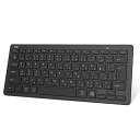【当店限定!エントリーでポイント10倍】Ewin キーボード ワイヤレス bluetooth 小型 キーボード JIS基準 日本語配列 ios android Windows mac多システム対応 iphone ipad パソコン スマホ タブレット 三つデバイス自由に切替え 軽量 超薄型 日本語説明書 ブラック