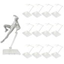 【当店限定!エントリーでポイント10倍】12個入り プラモデル フィギュア スタンド 台座 1/144 180度可動 スケール ポリカーボネート製 角度調整 ディスプレイスタンド 飾る 模型 人形 act stage 透明色